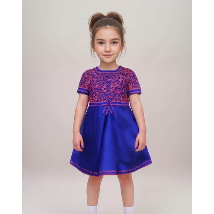 Tadashi Shoji Kids Dress Toddler Sz 10 Blue Embroidered Special Occasion Smart